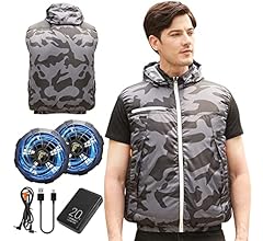 Amazon.co.jp: 空調作業服 ファン・20Vバッテリー付き 空調ウェア